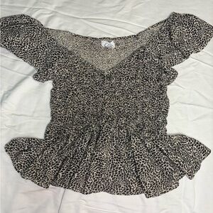 Leopard Print Women's Top